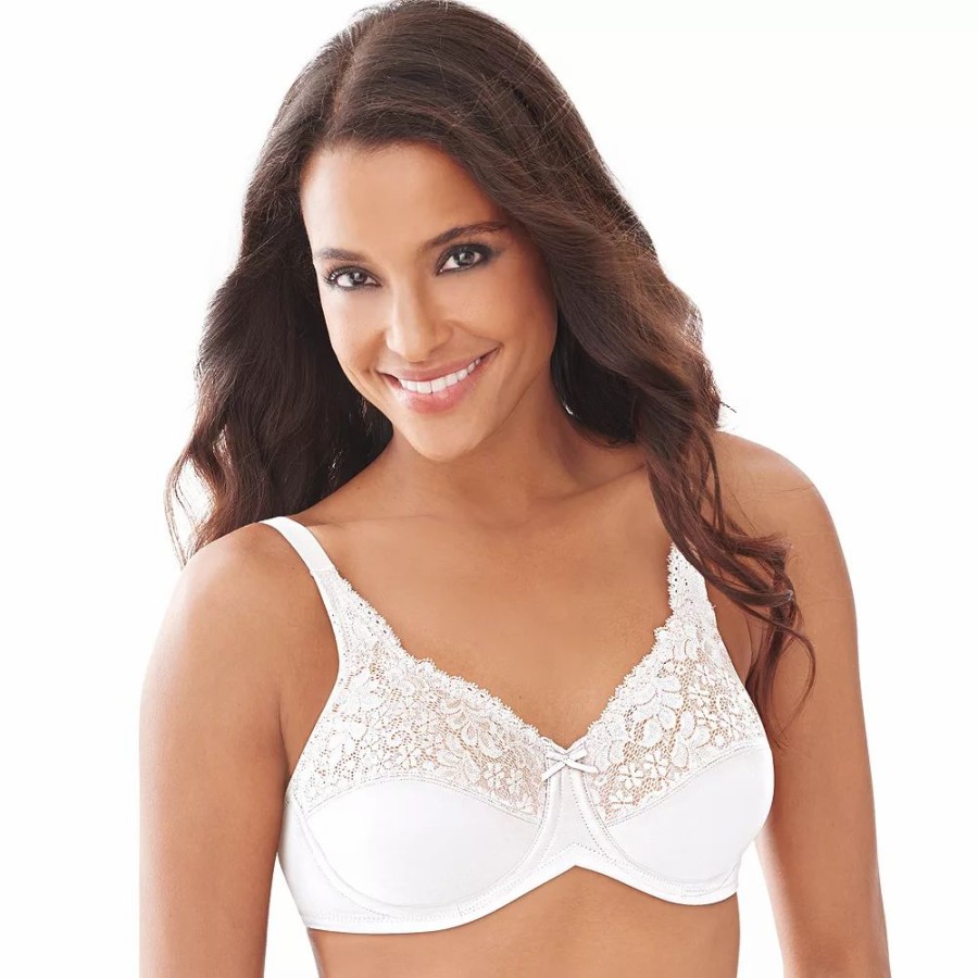 Clothing * | Lilyette By Bali Comfort Lace Full-Figure Minimizer Bra 428