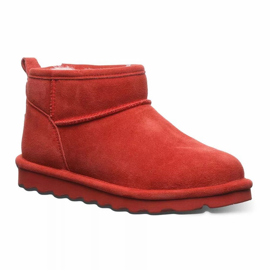 Shoes * | Bearpaw Shorty Women'S Suede Winter Boots Red Alert