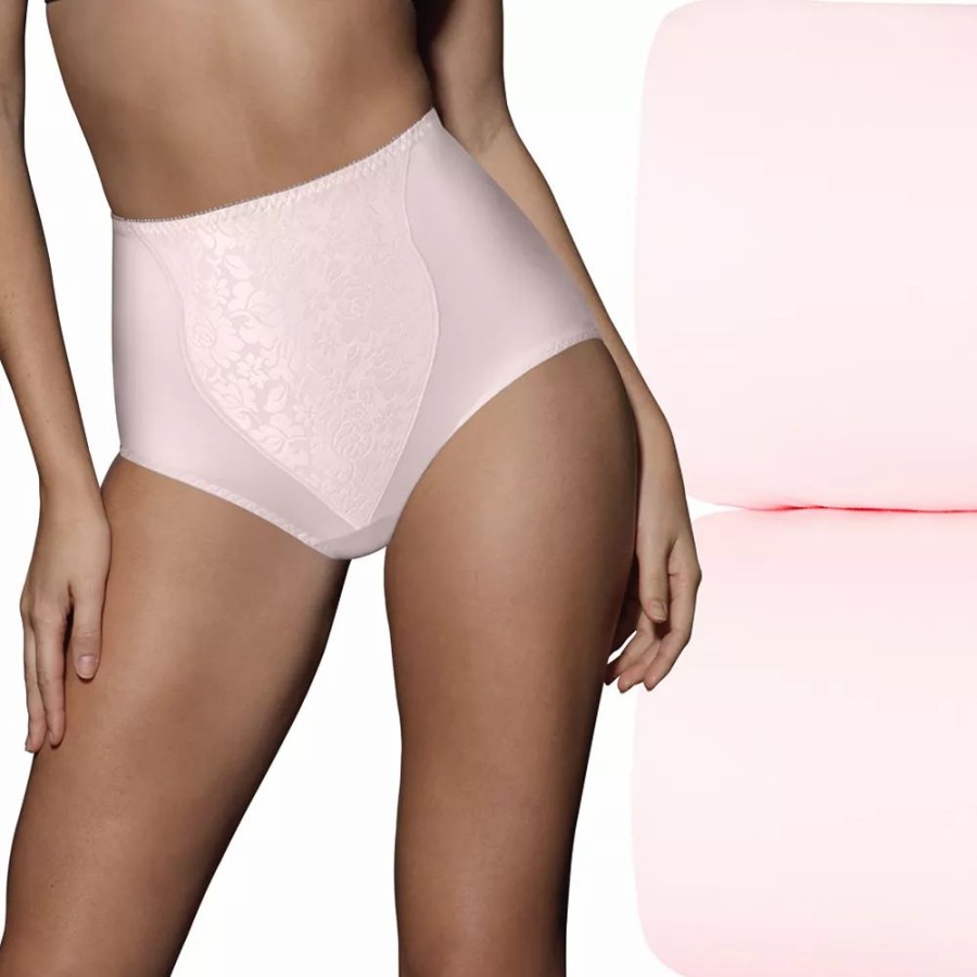 Clothing * | Women'S Bali 2-Pack Light Control Lace Shaping Brief Panty Set X372