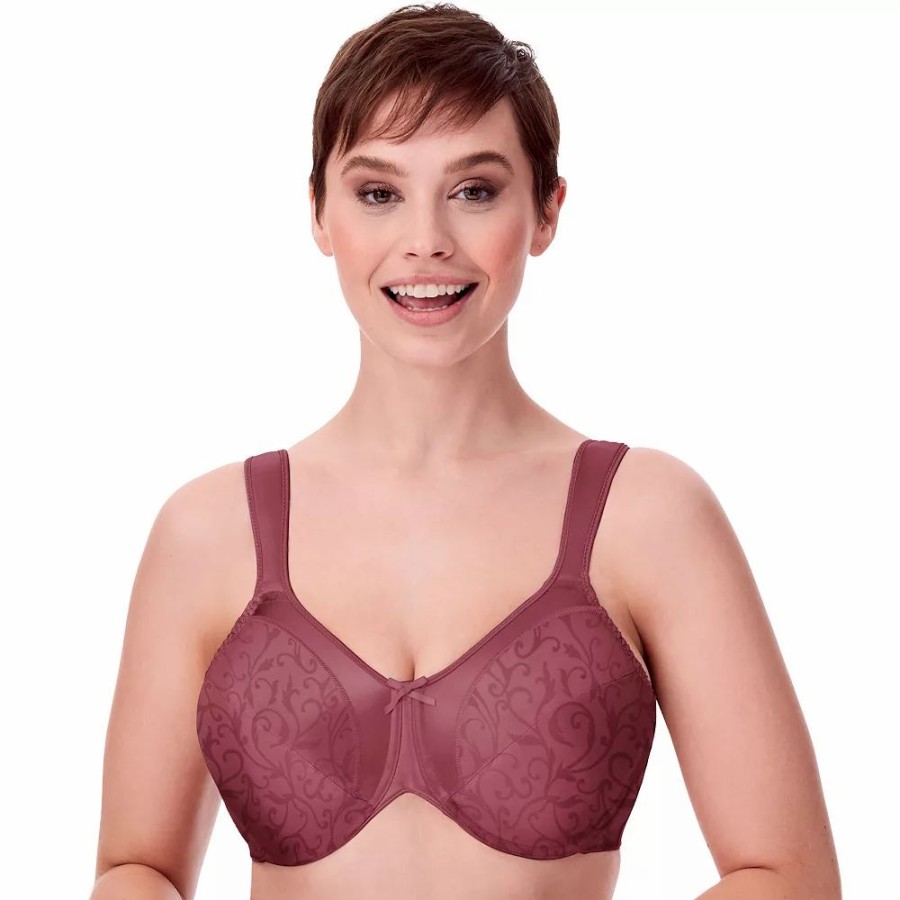 Clothing * | Bali Satin Tracings Full-Figure Minimizer Bra 3562