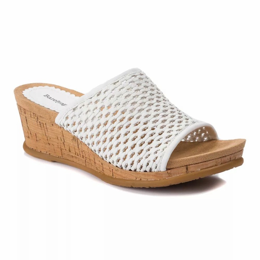 Sandals * | Baretraps Flossey Women'S Wedge Sandals White