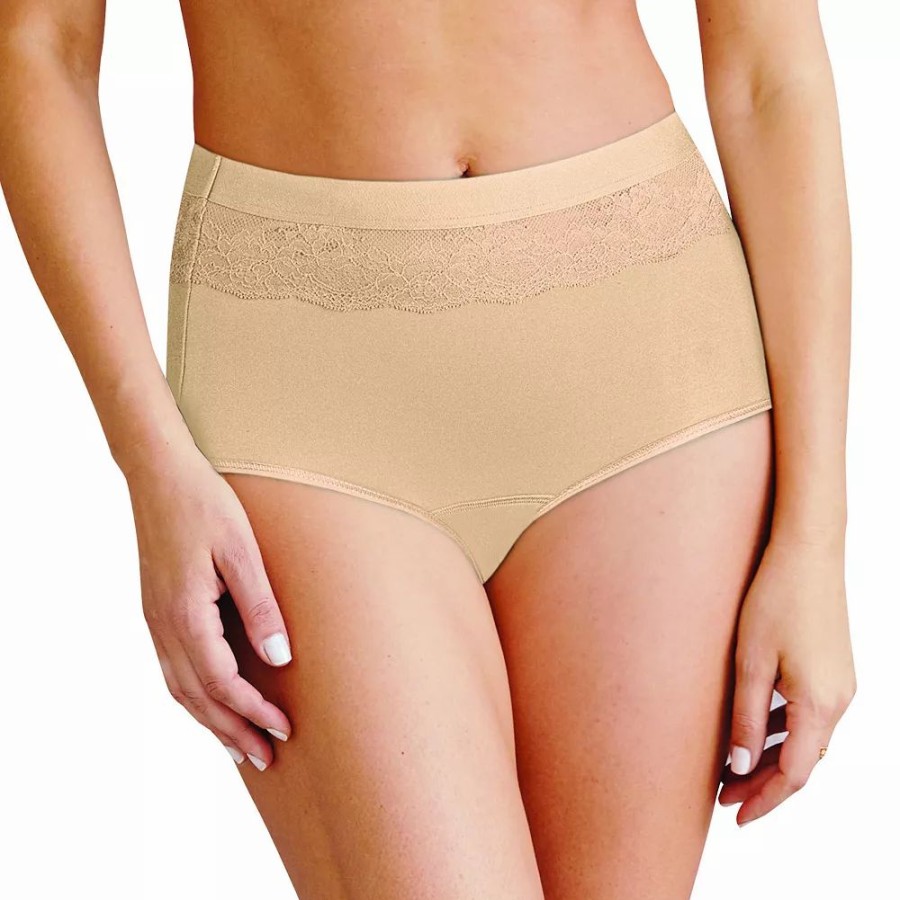 Clothing * | Women'S Bali Beautifully Confident Brief With Leak Protection Liner Dfllb1