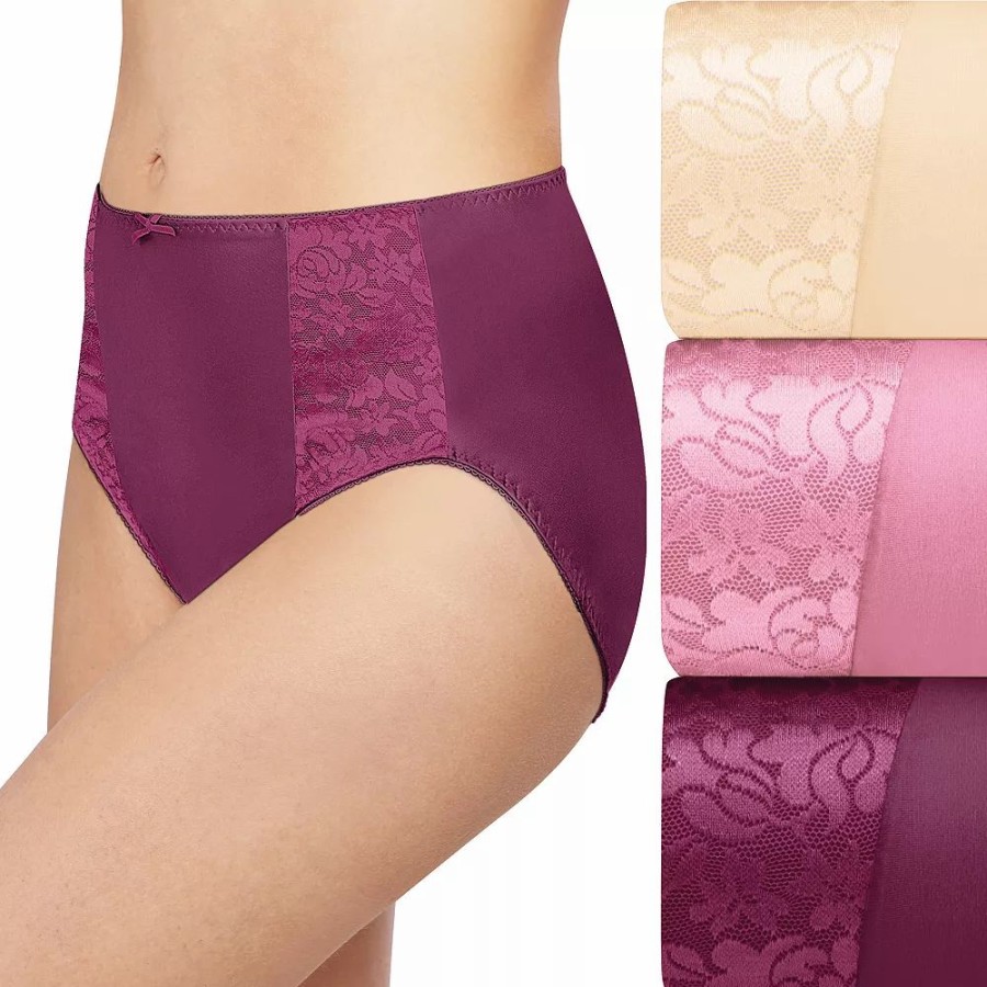 Clothing * | Women'S Bali 3-Pack Double Support Hi-Cut Panty Set Dfdbh3