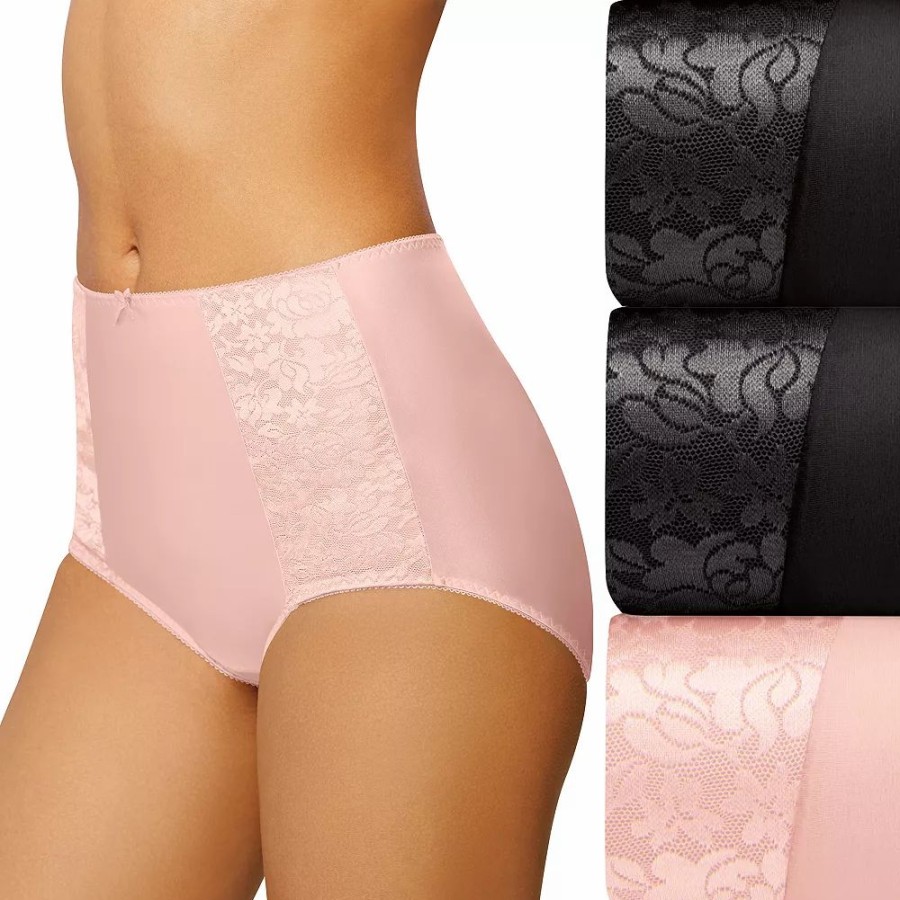 Clothing * | Women'S Bali 3-Pack Double Support Brief Panty Set Dfdbb3