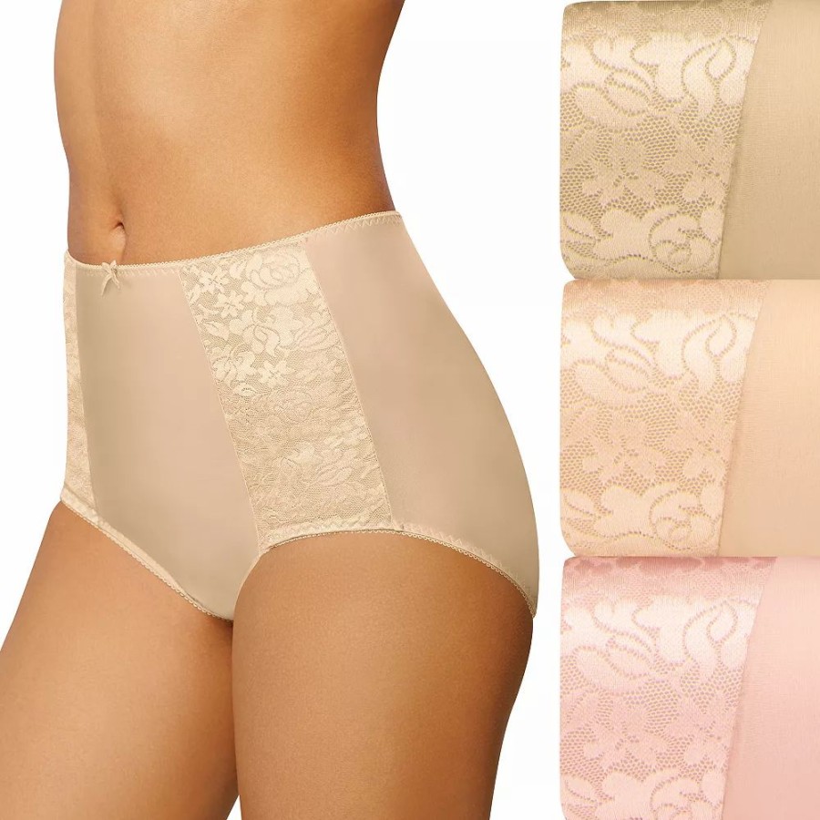 Clothing * | Women'S Bali 3-Pack Double Support Brief Panty Set Dfdbb3