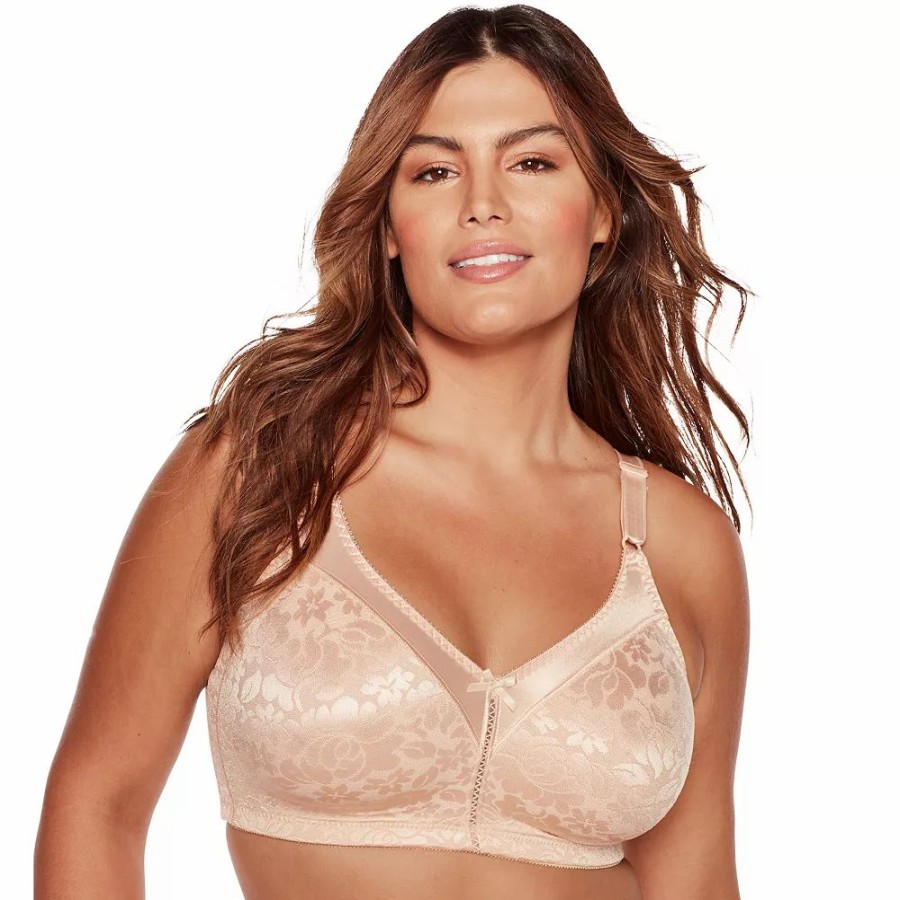 Clothing * | Bali Double Support Spa-Closure Comfort-U Wireless Full-Figure Bra 3372