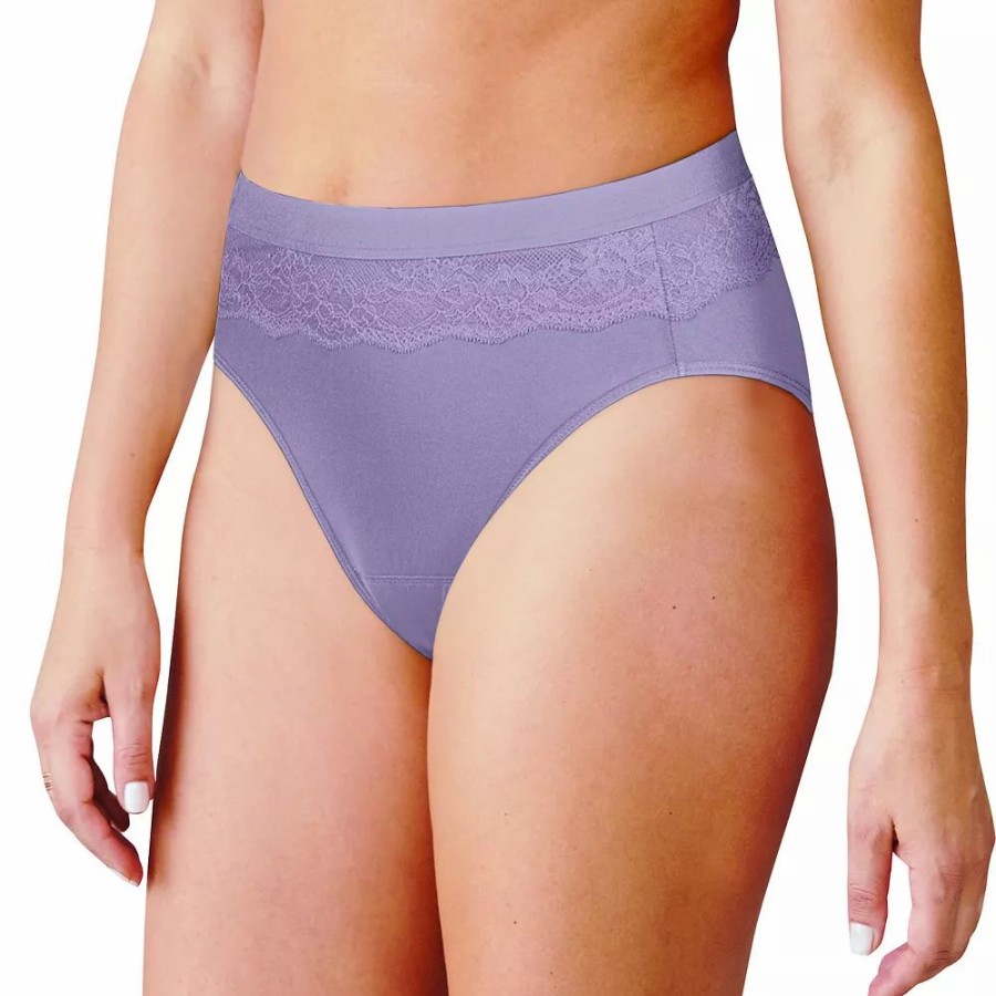 Clothing * | Women'S Bali Beautifully Confident Hi-Cut Panty With Leak Protection Liner Dfllh1