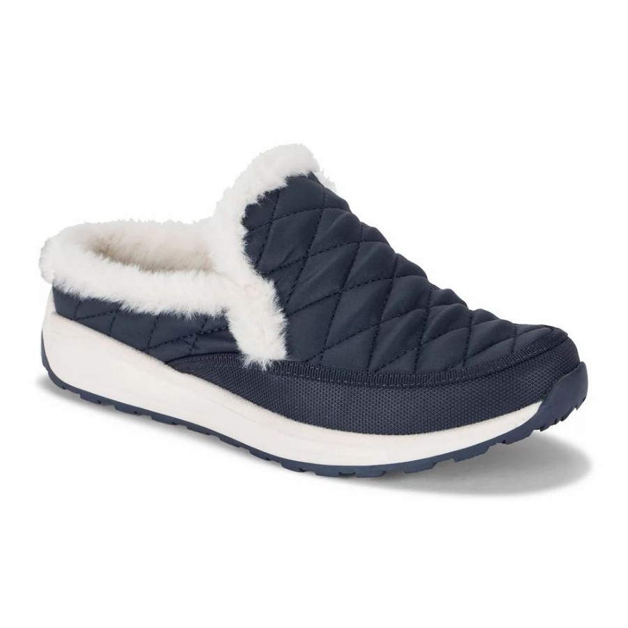 Slippers * | Baretraps Gemma Women'S Faux-Fur Clog Slippers True Navy